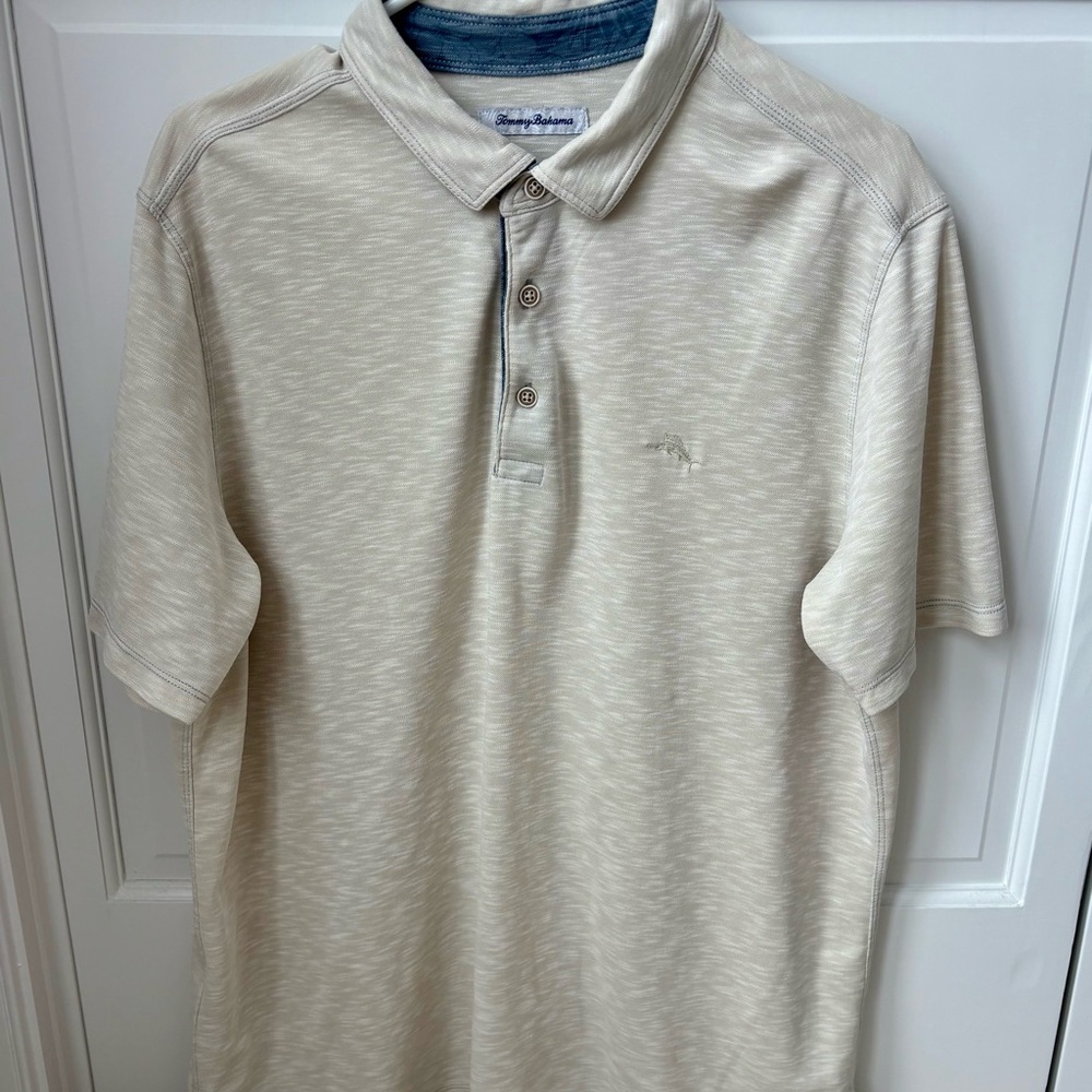 Tommy Bahama Cream Polo Shirt